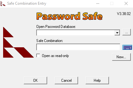 Password Safe pantalla inicial